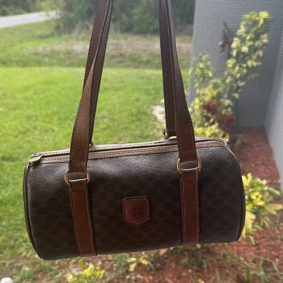 vintage Celine Macadam barrel bag w/ inside stain - Picture 3 of 12